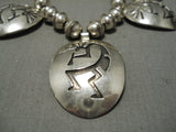 Rare Vintage Native American Navajo Tom Sam Sterling Silver Kokopelli Sterling Silver Bracelet-Nativo Arts