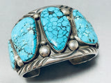 Native American Best Important Jean Dale Vintage Rare Turquoise Sterling Silver Bracelet-Nativo Arts