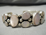 Important Vintage Native American Navajo Nakai Pink Shell Sterling Silver Bracelet-Nativo Arts