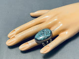 One Of The Best Vintage Spiderweb Turquoise Sterling Silver Ring-Nativo Arts