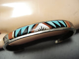 Intricate Vintage Native American Zuni Turquoise Sterling Silver Bracelet-Nativo Arts