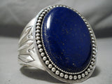 Important Zuni Native American Lapis Sterling Silver Bracelet-Nativo Arts
