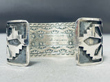 One Of The Most Unique Ever San Felipe #8 Turquoise Sterling Silver Bracelet-Nativo Arts