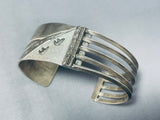 Mesmerizing Vintage Native American Navajo Sterling Silver Bear Bracelet-Nativo Arts