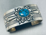 Very Important Gibson Nez Vintage Native American Navajo Turquoise Sterling Silver Bracelet-Nativo Arts