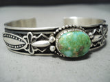 Native American Important Albert Jake Carico Lake Turquoise Sterling Silver Bracelet-Nativo Arts