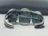 Very Old Vintage Native American Navajo Turquoise Sterling Silver Shadow Bracelet-Nativo Arts