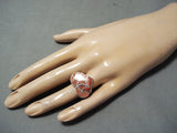 Breathtaking Zuni Spiny Oyster Sterling Silver Ring Native American-Nativo Arts