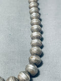 Very Old Vintage Native American Navajo Sterling Silver Hand Wrought Necklace Old-Nativo Arts