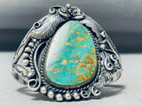 Native American Beautiful Of Age Vintag Enavajo Royston Turquoise Sterling Silver Bracelet-Nativo Arts