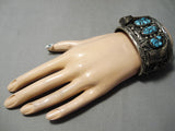 Best Vintage Navajo Turquoise Sterling Silver Wild Native American Bracelet-Nativo Arts