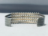 One Of The Best Early 1900's Vintage Native American Zuni Turquoise Sterling Silver Bracelet-Nativo Arts