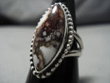 Important Jeanette Dale Sterling Silver Native American Navajo Wildhorse Turquoise Ring-Nativo Arts