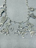 Dancers Of Charms Vintage Southwest Sterling Silver Necklace-Nativo Arts