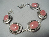 Stunning Navajo Red Agate Sterling Silver Bracelet Native American-Nativo Arts