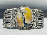 Native American One Of The Best Vintage Petrified Wood Sterling Silver Bracelet-Nativo Arts