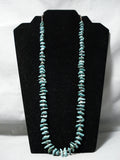 Amazing Vintage Santo Domingo Native American Navajo Turquoise Nugget Sterling Silver Necklace-Nativo Arts