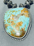 The Best Bead San Felipe Turquoise Sterling Silver Necklace-Nativo Arts