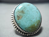 Stunning Vintage Native American Navajo Royston Turquoise Sterling Silver Ring-Nativo Arts