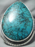 Massive Spiderweb Turquoise Vintage Native American Navajo Sterling Silver Bracelet-Nativo Arts