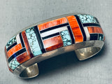 Rich Begay Vintage Native American Navajo Spiderweb Turquoise Sterling Silver Bracelet-Nativo Arts