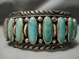 For Large Wrist Delvin Jones Vintage Native American Navajo Turquoise Sterling Silver Bracelet-Nativo Arts
