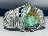 Dazzling Native American Navajo Royston Turquoise Sterling Silver Bracelet-Nativo Arts