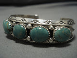 Exquisite Vintage Zuni Native American Sterling Silver Turquosie Bracelet-Nativo Arts