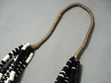 Unique Black & White Santo Domingo Jet & Shell Necklace Native American-Nativo Arts