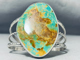 Tremendous San Felipe Signed Royston Turquoise Sterling Silver Huge Bracelet-Nativo Arts
