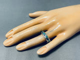 Astounding Vintage Native American Navajo Turquoise & Lapis Sterling Silver Ring-Nativo Arts