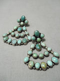 One Of Best Vintage Native American Navajo Royston Turquoise Sterling Silver Earrings-Nativo Arts