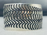 One Of The Craziest Native American Navajo Sterling Silver Hand Tooled Bracelet-Nativo Arts