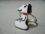 Remarkable Zuni Native American Inlay Sterling Silver Native American Ring-Nativo Arts