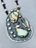 Opulent Vintage Native American Navajo Royston Turquoise Sterling Silver Heishi Necklace Old-Nativo Arts