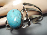 Exceptional Vintage Native American Navajo Morenci Turquoise Sterling Silver Bracelet-Nativo Arts