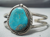 Tremendous Vintage Native American Navajo Royston Turquoise Sterling Silver Bracelet Old-Nativo Arts