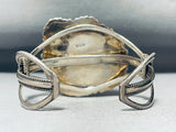 Most Intricate Southwest Vintage Turquoise Panda Sterling Silver Bracelet-Nativo Arts