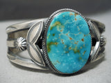 Awesome Henry Morgan Vintage Native American Navajo Royston Turquoise Sterling Silver Bracelet-Nativo Arts