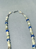Native American Important Vintage Santo Domingo Turquoise Inlay Sterling Silver Necklace-Nativo Arts