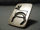 Museum Authentic Vintage Navajo Native American Hopi Petroglyph Sterling Silver Ring Old-Nativo Arts