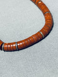 Native American Exceptional Vintage Santo Domingo Pipestone Sterling Silver Necklace-Nativo Arts
