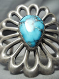 Tolino Vintage Native American Navajo Carico Lake Turquoise Sterling Silver Bracelet Old-Nativo Arts