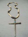 Beautiful Vintage Santo Domingo Native American Navajo Turquoise Sterling Silver Necklace-Nativo Arts