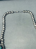 310 Grams Vintage Native American Navajo Turquoise Sterling Silver Squash Blossom Necklace-Nativo Arts