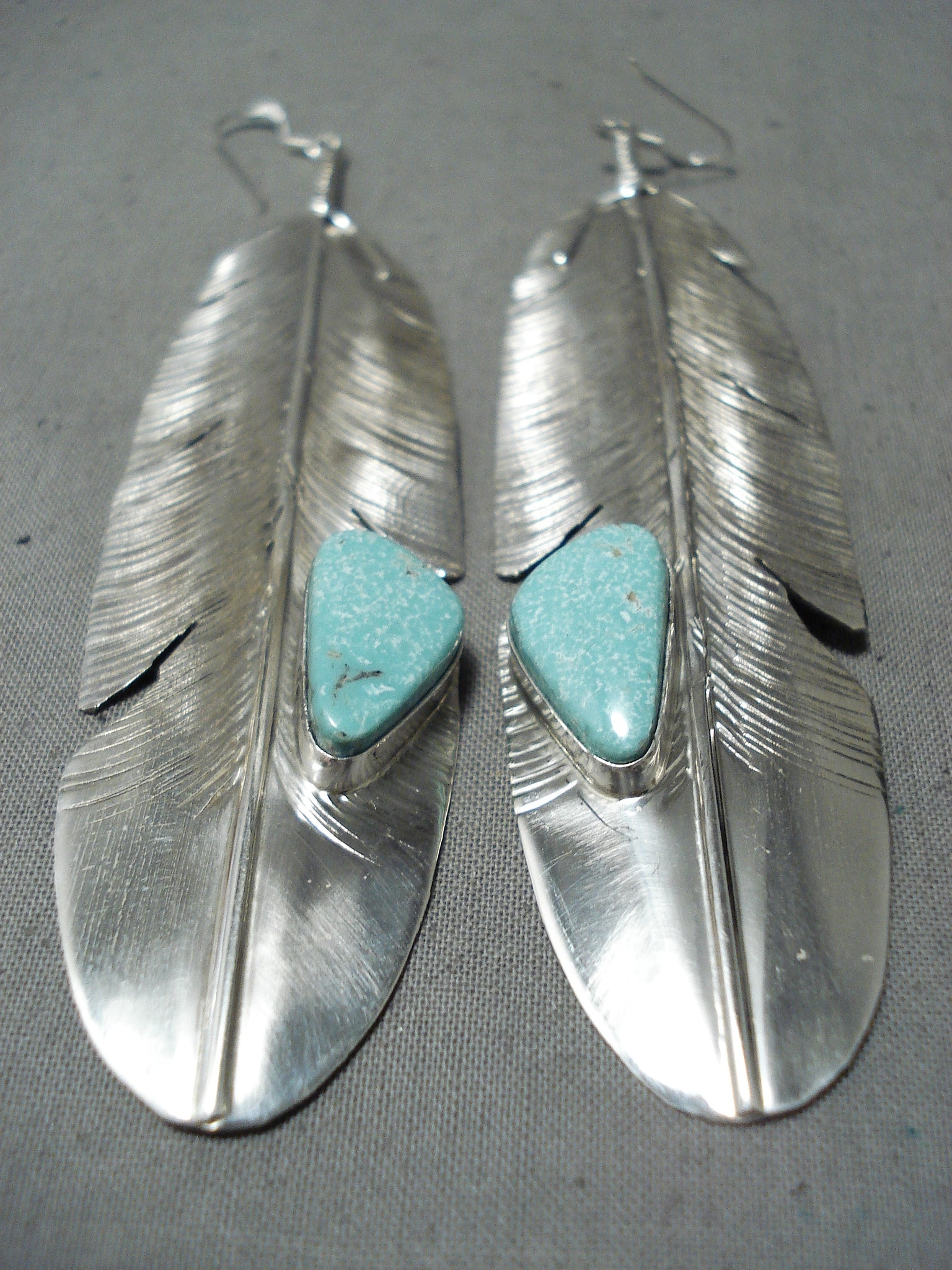 Calvin Begay Multi-Stone Feather Earring | Joe Wilcox Indian Den