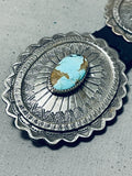 Jessie Thompson Native American Navajo #8 Turquoise Sterling Silver Concho Belt-Nativo Arts