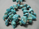 Museum Quality Vintage Native American Navajo Turquoise Nugget Jacla Necklace Old-Nativo Arts