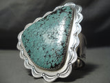 Native American Biggest Best Santo Domingo Jimmy Calabaza Turquoise Sterling Silver Bracelet-Nativo Arts