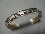 Guaranteed Authentic Vintage Native American Navajo Thomas Singer Sterling Silver Bracelet Old-Nativo Arts